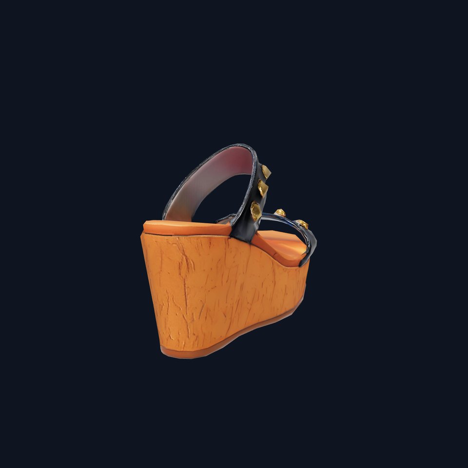 Studded Wedge Sandal model pack